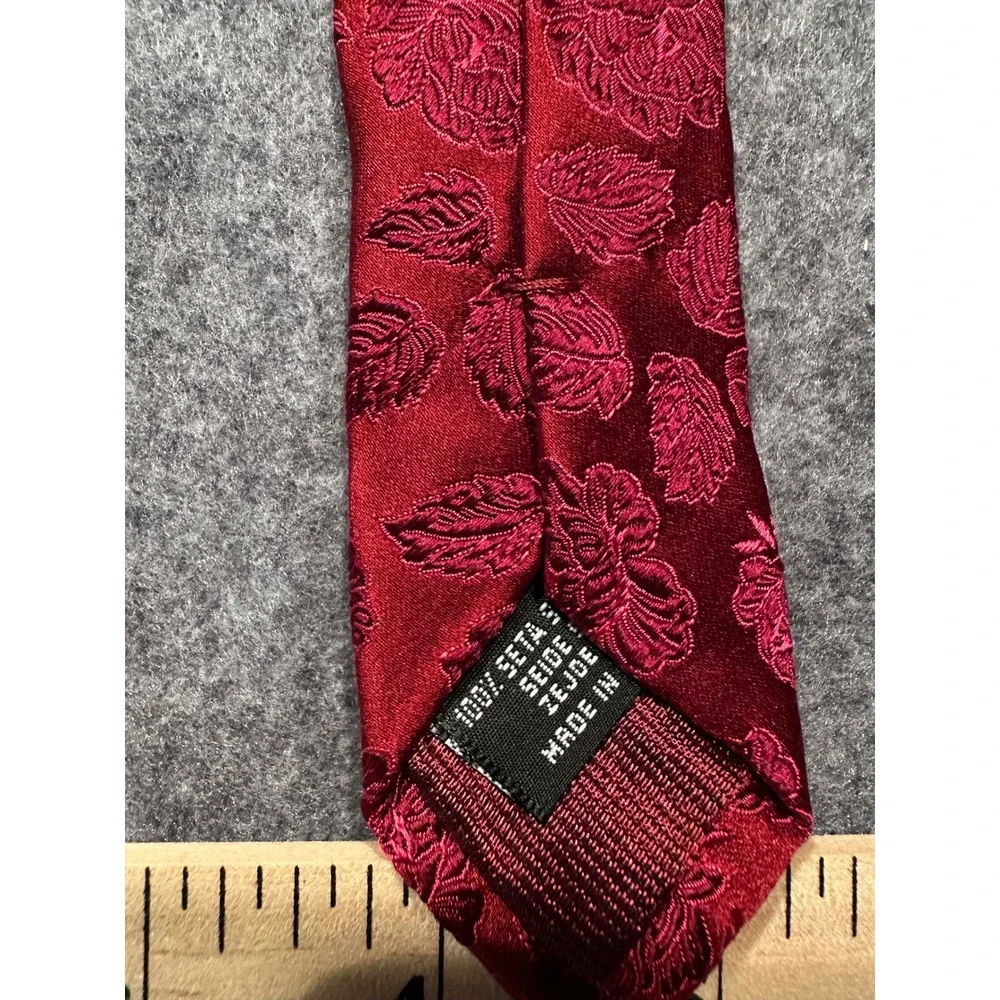 Dolce & Gabbana Red Floral Silk Tie Made in Italy Rose Jacquard Men Necktie